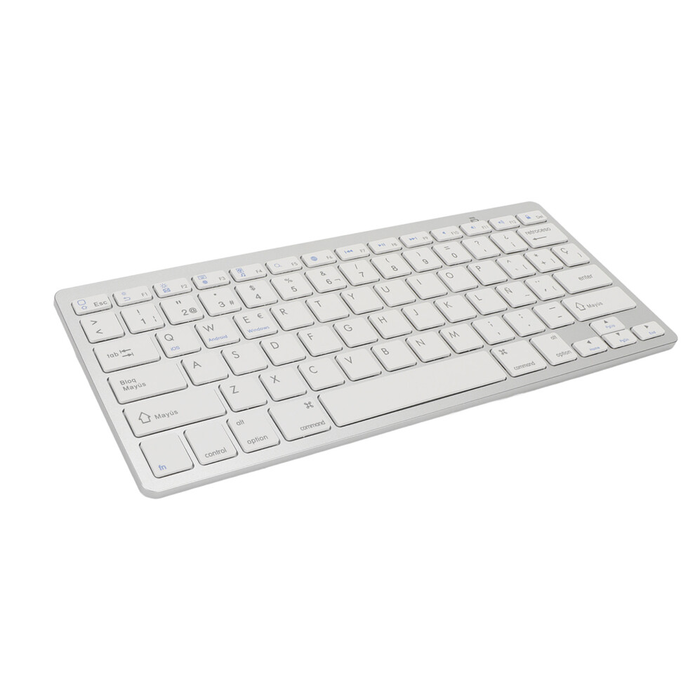 Mini Wireless Spanish Keyboard Â Ultra Slim, Bluetooth, 10M Range 7631372511684