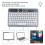 Ultra Slim RGB Retro Bluetooth Mini Keyboard, 10M Range, Blue 7