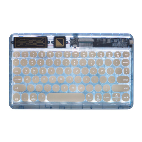 Ultra Slim RGB Retro Bluetooth Mini Keyboard, 10M Range, Blue 2