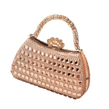 Women's Shoulder Bag Rhinestones Clutches Purses-Champagne