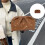 Clutches Purses Ruched Cloud Bag Purses Trendy Dumpling-brown 2