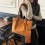 Contemporary Large Shoulder Bag Lightweight Underarm-Black 4