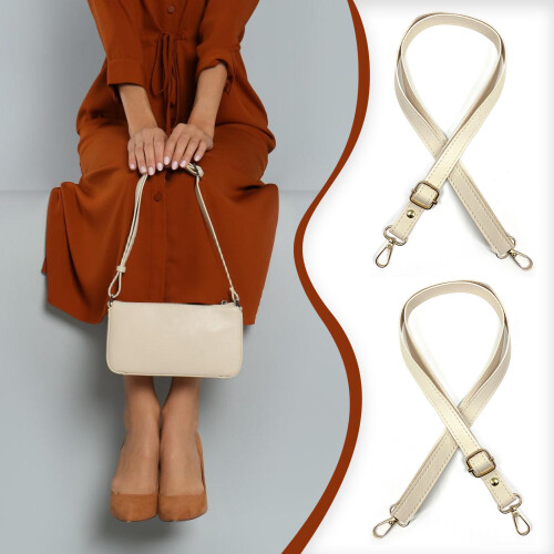 Purse Strap Universal Replacement Leather Shoulder Strap-Brown 1