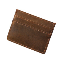 Modern PU Leather Card Holder Compact Wallet Keep-light brown