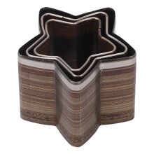 3Pcs Leather Cutting Die Set, 5-Point Star Shape, Alloy Steel Mold