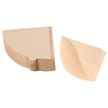 Natural Wood Pulp Coffee Filters, Unbleached Biodegradable Filters for Pour Over, Food-Grade Raw Material, Disposable and Easy to Clean, 100PCS,