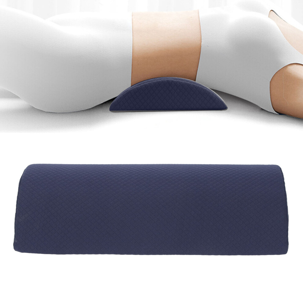 Ergonomic Lumbar Support Pillow For Sleep Soft Lower Back Cushion Blue