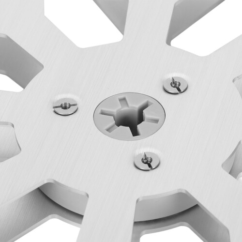 1/4in 7in Empty Tape Reel, 8-Hole, Aluminum Silver 2