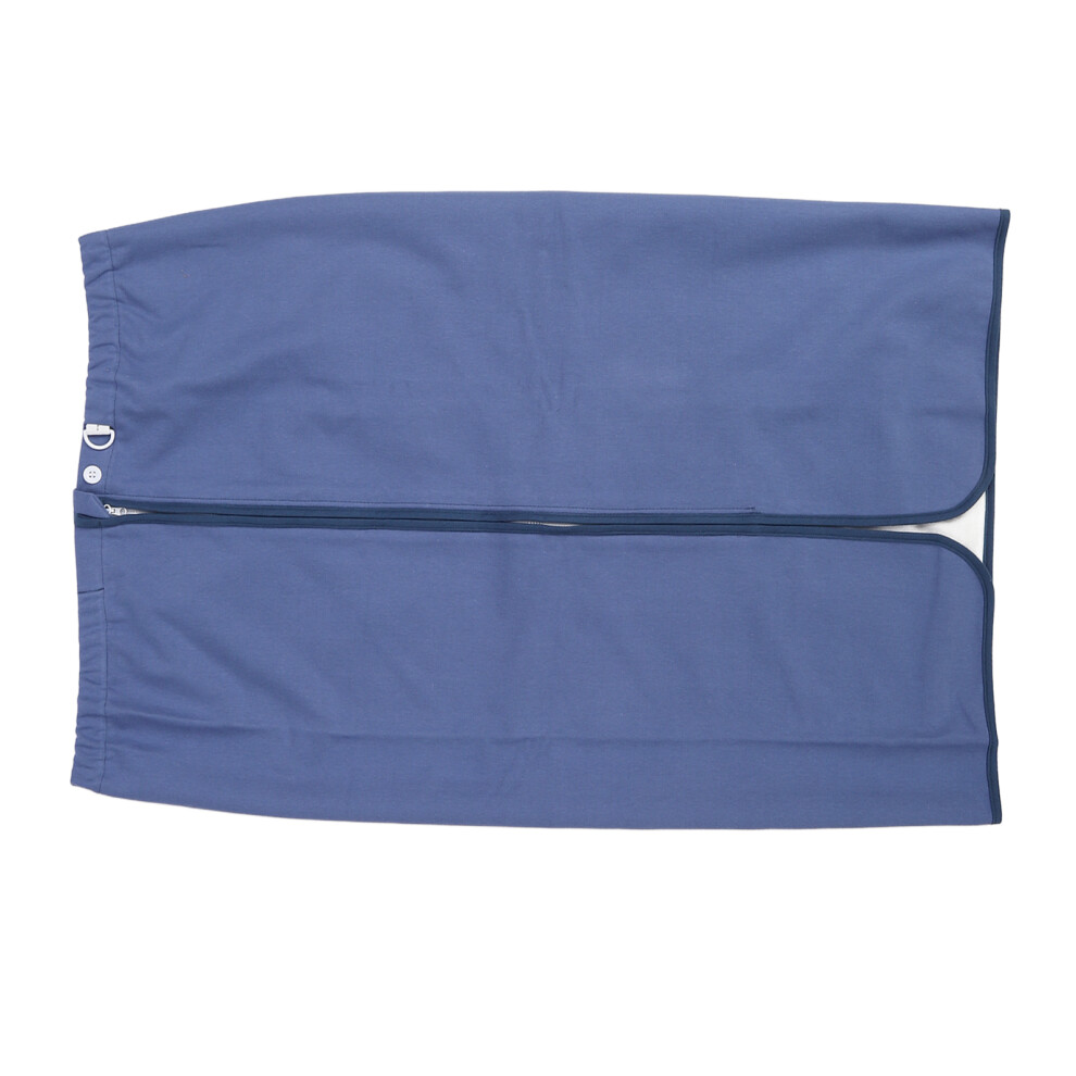 Dark/Blue Adult Waterproof Wearable Incontinence Skirt L Reusable Cotton & Pvc