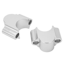 Motorrad-Lenkererhöhungsklemme 28 mm Universal 30 mm Montagehöhe Silber