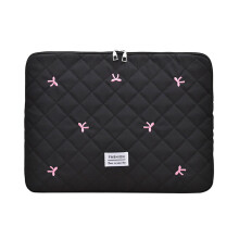 Housse pour ordinateur portable avec fermeture éclair,-Noir L