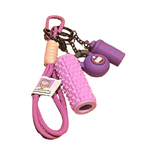 Porte-clés en corde tressée, breloque de sac à main,-Violet
