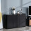 Homcom HOMCOM High Gloss Frame Side Cabinet with 2 Door and 2 Drawer, Black 1