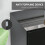 Homcom HOMCOM High Gloss Frame Side Cabinet with 2 Door and 2 Drawer, Black 7