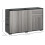 Homcom HOMCOM High Gloss Frame Side Cabinet with 2 Door and 2 Drawer, Grey Black 3