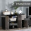 Homcom HOMCOM High Gloss Frame Side Cabinet with 2 Door and 2 Drawer, Grey Black 4