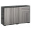 Homcom HOMCOM High Gloss Frame Side Cabinet with 2 Door and 2 Drawer, Grey Black 2