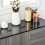 Homcom HOMCOM High Gloss Frame Side Cabinet with 2 Door and 2 Drawer, Grey Black 9