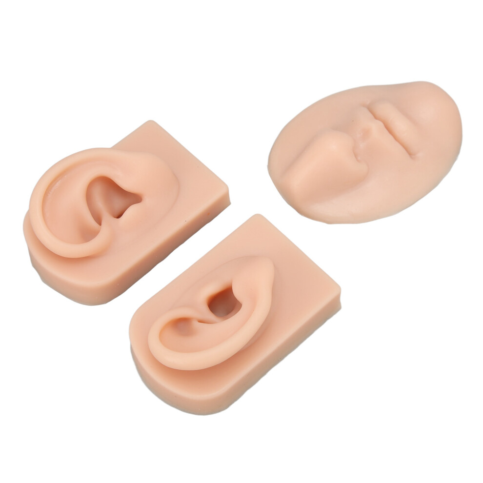 Silicone 3D Nose and Mouth Model for Piercing Suture Practice Medium Skin