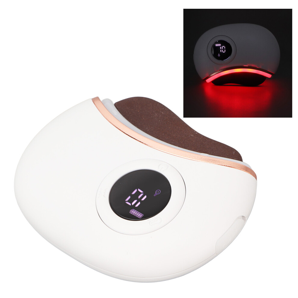 Red Electric Gua Sha Facial Tool, 9-Level Heated Vibration, Bian Stone