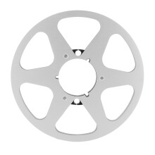 10 Inch Aluminum Open Reel Takeup Reel for 1/4 Inch Tapes, Silver