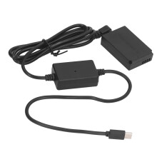 LP E12 Dummy-Batterie für DSLR-Kamera mit USB Typ-C Ladegerät, kompatibel mit 7,4V und 8,4V