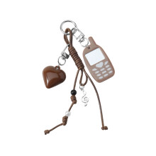 Kompakter Spiegel-Schlüsselanhänger für Handtasche, Tasche,-A03