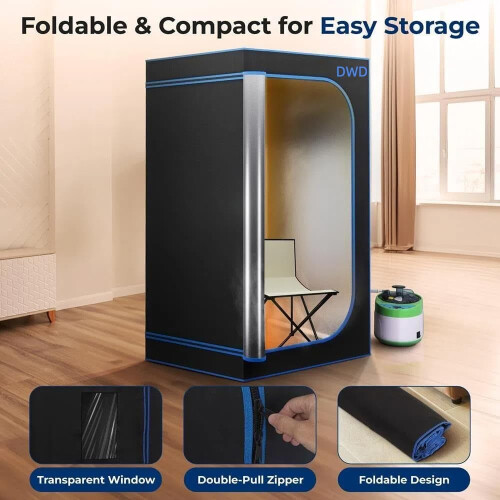 DWD® Portable Sauna Cubicle 2000W + Accessories 2