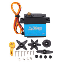 High Torque Servo Motor For Robots, Waterproof Full Metal Gear Steering Servo With Enhanced 20kg Torque And Quick Response Time, Perfect For DIY