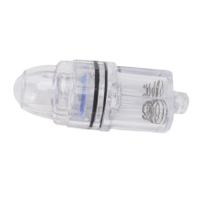 Lumière de pêche Deep Drop, plastique transparent, bleu, alimentée par pile AA