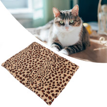 Verstellbares USB-Heizkissen für Katzen & Hunde, faltbar, waschbar, Leopardmuster