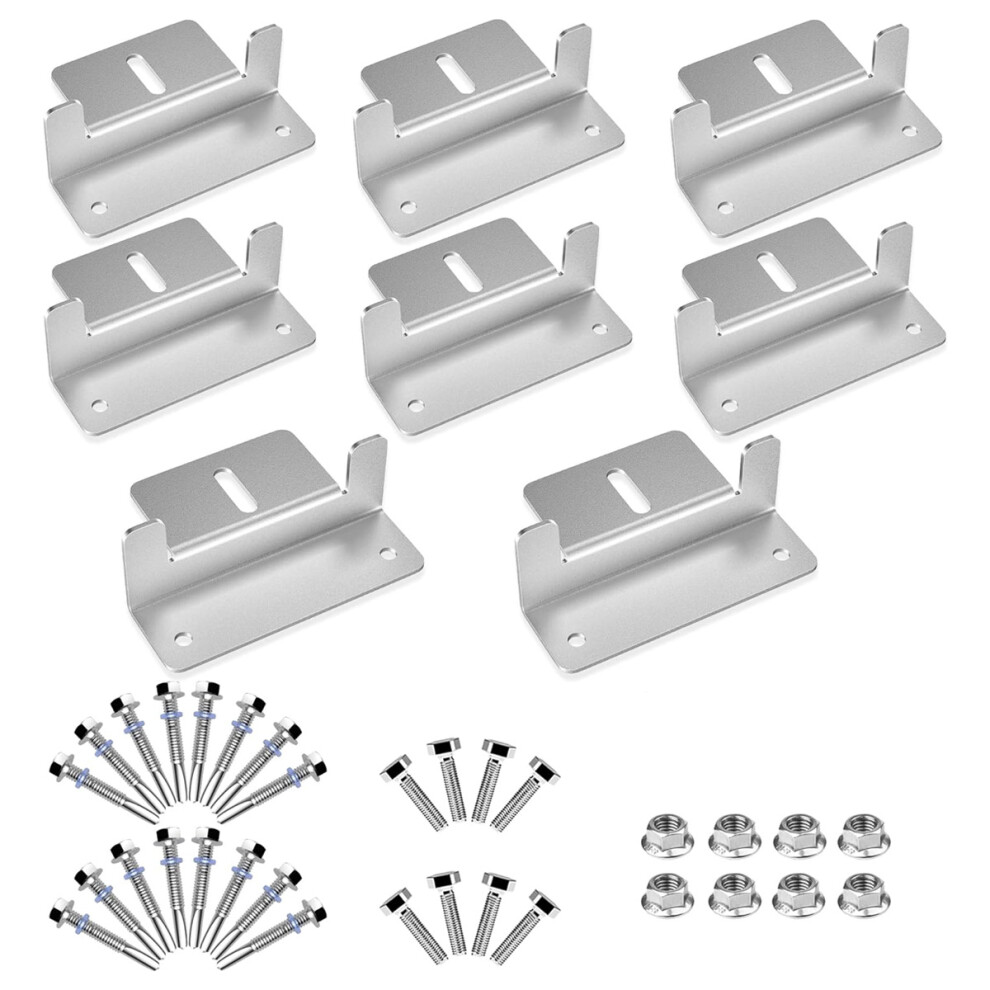 Solar Panel Mounting Solution, Anodized Aluminum Z Brackets For Motorhome Caravans, Yacht Sheds And Home Roof Solar Installations, Lightweight 9173940470613