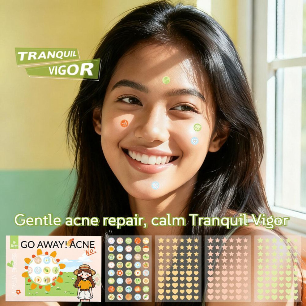 220pcs of fun cartoon fruit pattern acne patches that can repair acne cover acne scars and conceal acne blemishes
