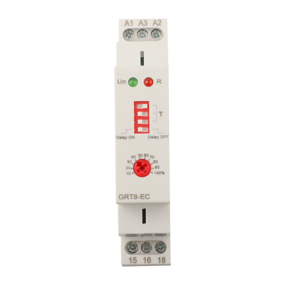 Ac220v/Dc24v Time Relay With Led Indicator Power On Delay Off Time Relay Grt8-Ec Multifunctional Electrical Equipment Supplies 6935161560268