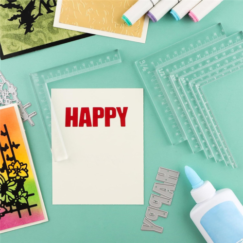 9Pcs Creative-Positioning Pieces Card Corners Helpers With Bone Folder Tool For Paper-Craft Card Making And Scrapbooking 2