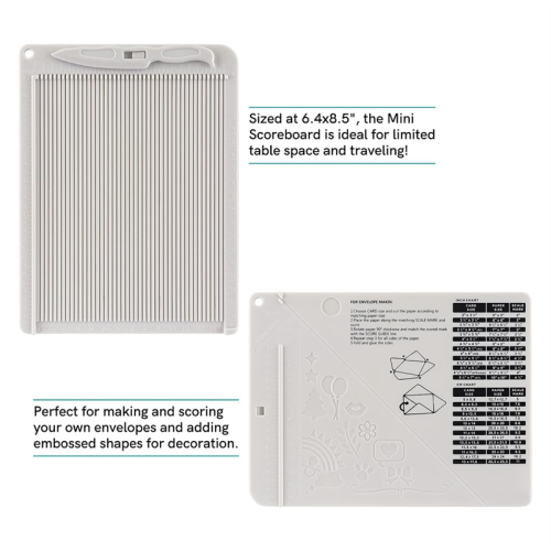 Multi-Purpose Mini Score Board Envelope Maker Includes Bone Folder And Guide Scoring Board 1