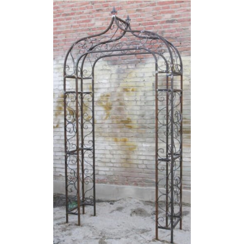 AH® Rustic Metal Gothic Arch Scroll Design Arbour
