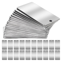 Blank Tags For Stamping- 50 Pack Stainless Steel Metal Engraving, 1X2 Inch Rectangle
