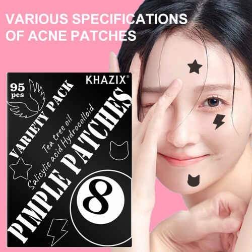 Gothic Style Black Star Acne Patch Set Waterproof Long-lasting Concealer Patch Make Pimples Acne Marks Invisible Face Care Patch 2