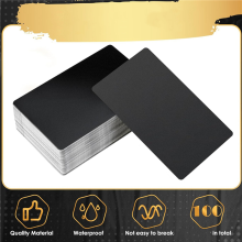300 Pcs Metal Engraving Blanks Aluminum Sheet Laser Engraving Business Card Engraving DIY Gift Cards, Matte Black