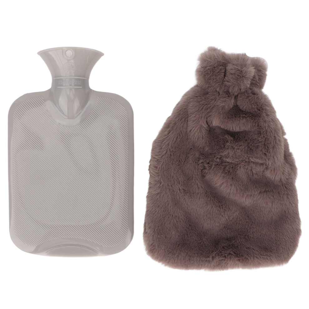 Soothing Warmth Hot Water Bottle With Cute Faux Fur Cover Non Toxic Explosion Proof Microwave Refrigerator Compatible For Menstrual Cramps And Muscle