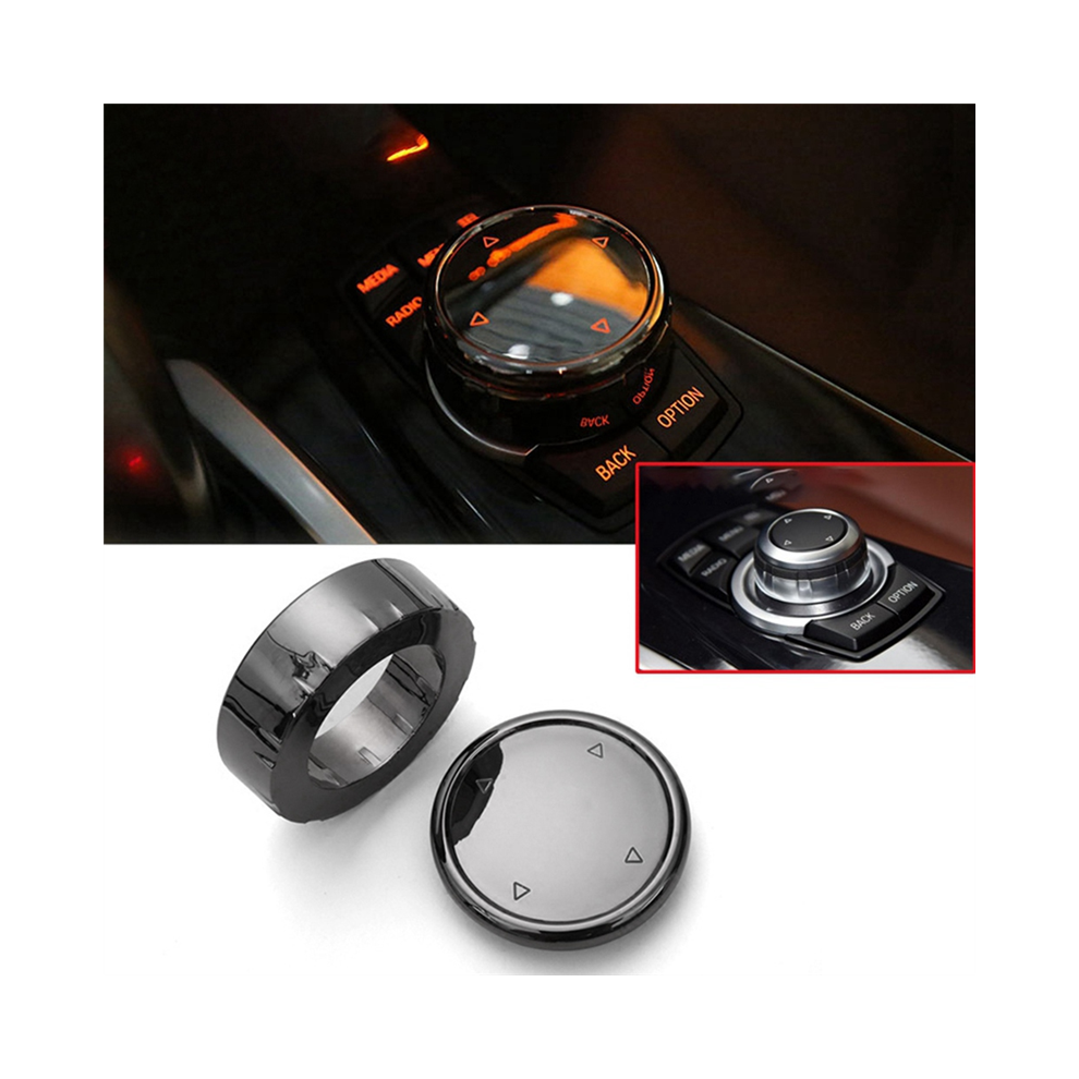2Set For Idrive Car Multimedia Button Cover Trim Knob Sticker For Bmw F10 F18 F07 F20 F21 F06 F12 F30 F01 F02 F25 F26 6935161549409