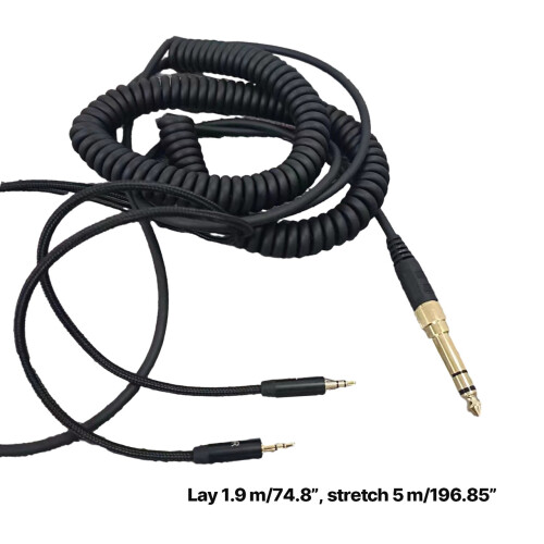 Schwarzes 3,5-mm-auf-2,5-mm-Kabel für Tracks 2