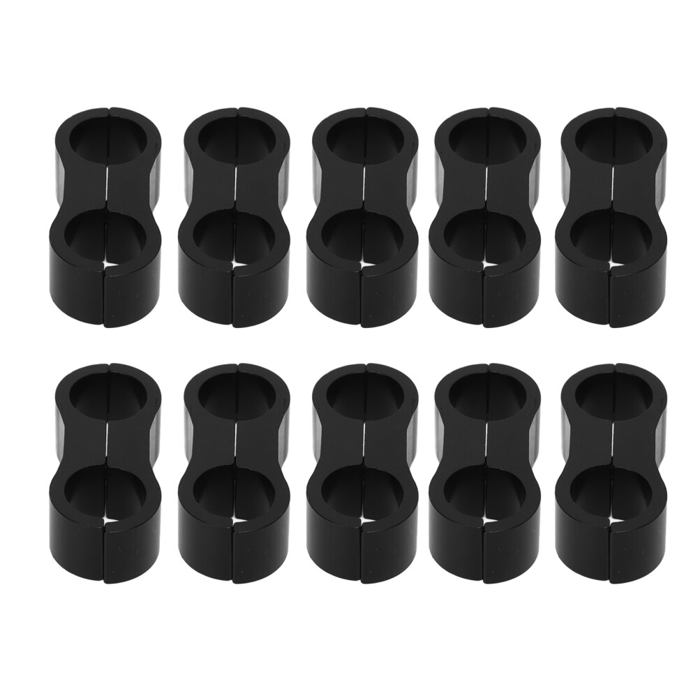 10Pcs 6An Fuel Hose Separator Clamp For 3/8 Brake Water Pipe 8301372526702