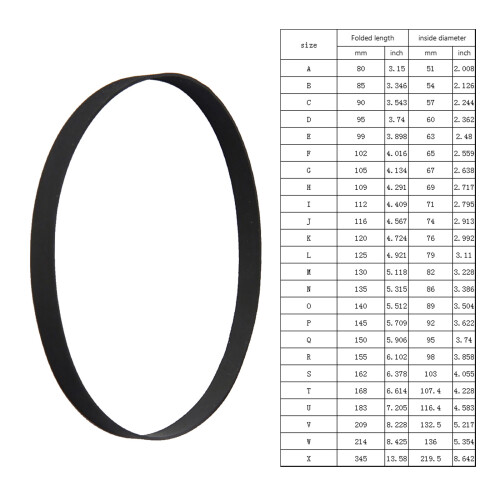 Reliable Turntable Belt Recorder Rubber Belt-Fold in half 105mm 1
