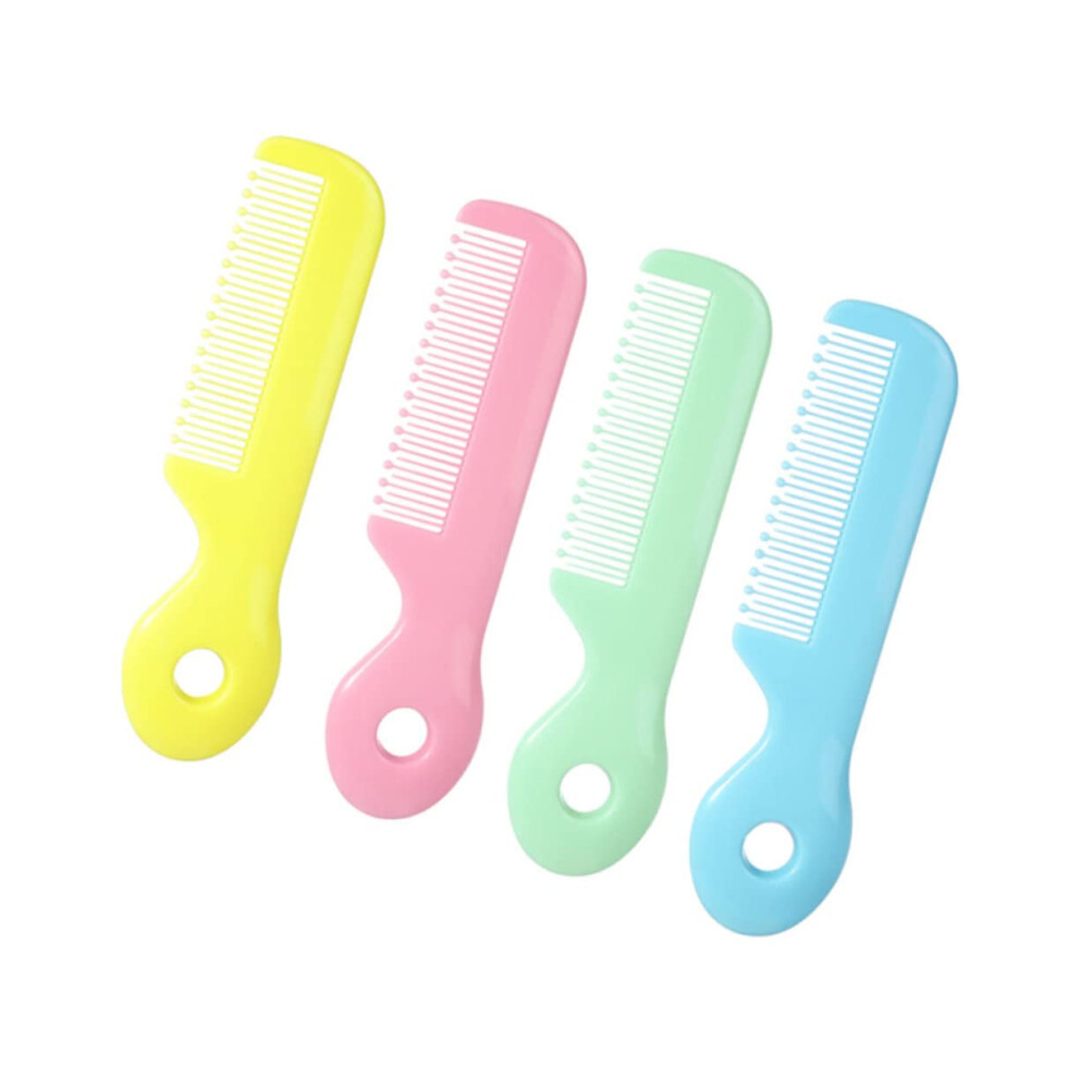 4pcs Hairbrush Newborn Hair Comb Round Teeth Safe for Newborn Cleaning Tool Shower Comb