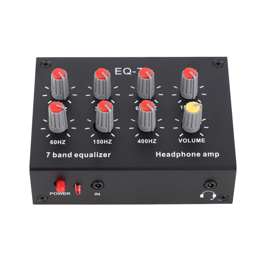 7 Band Digital Sound Equalizer, 12Db Bass Boost, Dual Channel, Aluminum 3691372528895
