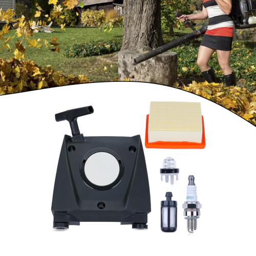 Replacement Recoil Pull Starter Assembly for BR800 BR800X Backpack Blower Includes Air Filter Fuel Filter Spark and Bulb