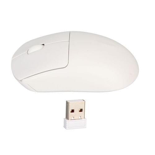 Mouse da gioco wireless 1200DPI 2.4G per PC/Laptop bianco 1
