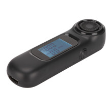 Schwarzer tragbarer Alkoholtester mit USB-Akkulader und LCD-Display